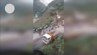 Real Footage, Death Road - Yungas Road Landslide in Caranavi, Bolivia (full video)