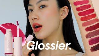 NEW Glossier G Suit Lip Creme | Swatches + Try On