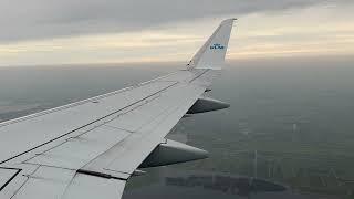 Pays Bas Atterrissage Amsterdam Aéroport Schiphol KLM E175 E 190 / Netherlands Landing Amsterdam