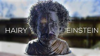 Hairy Einstein - How to 3D Print with Hair - #HairyPrints Challenge