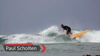 Paul Scholten riding a Clearwater performance board.