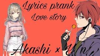 knb | lyrics prank | love story by Taylor swift | Akashi × F. Y/n