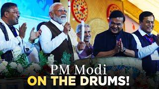 When PM Modi Took Over the Drums at Jhumoir Binandini in Assam – Must Watch!