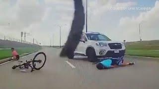 Video shows two cyclists hit by SUV outside DFW Airport
