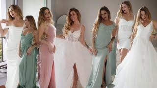 Wedding Dress & Bridesmaids Dress Try On Haul with AZAZIE ‍️