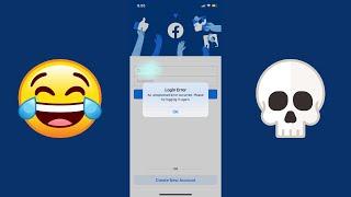 Login Error An Unexpected Error Occurred Facebook App iPhone or Android - FIXED - #Shorts