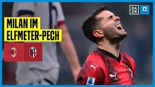 Triple-Elfmeter-Drama! Milans Liga-Siegesserie gerissen: AC Milan - Bologna 2:2 | Serie A | DAZN