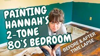 Painting Hannah's 2-Tone Bedroom [Time lapse - Before & After]