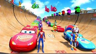 GTA V SPIDER-MAN 2, FIVE NIGHTS AT FREDDY'S, POPPY PLAYTIME CHAPTER 3 Join in Epic New Stunt Racing