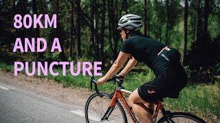 Cycling 80km and getting a puncture