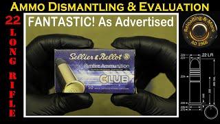 .22LR Deconstruction (Sellier & Bellot CLUB 40gr  LRN V355297 - SB22A) Ammo Dismantling & Evaluation