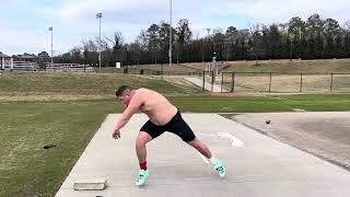 Glide to a Stop off a Box. Fantastic Shot Put Glide Drill