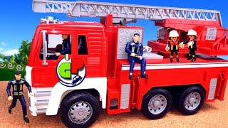 Grande camion dei pompieri. Spegniamo l'incendio insieme ai vigili del fuoco