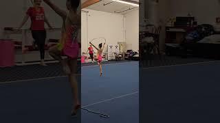 Gymnastics practice. Only a day left before the seasons 1st competition. #gymnastics #kidsgymnastics