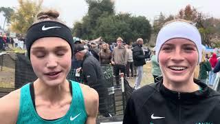 Rylee Blade 1st, Braelyn Combe 3rd Corona Santiago Girls 5K Division 1 Final CIF State Championships