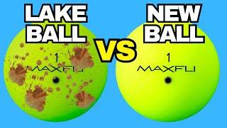 Cutting Open Lake Ball vs New Golf Ball! (Any Difference?)