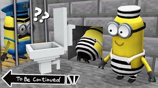 HOW MINIONS ESCAPE FROM PRISON through the TOILET in MINECRAFT INVESTIGATION ! Minions - Gameplay