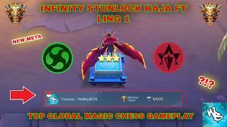 OVERPOWERED INFINITY STUNLOCK KAJA FT LING 1  - BEST MAGIC CHESS SYNERGY - Mobile Legends Bang Bang