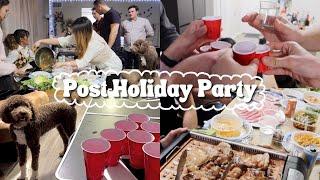 Post-Holiday Party (CHAOS LOL) + samgyup + beer pong |THIS IS ALI AND ELAI