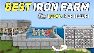 THE BEST IRON FARM in 1.20 (Minecraft Bedrock & PE)