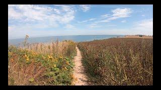 Ostsee Spaziergang: Sommer Wanderung von Schwedeneck zum Leuchtturm Bülk, Steilküste,Virtual Jogging