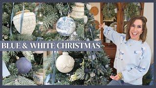 Best Christmas Tree Decorating • Decorate With Me • Decorating For Christmas • Blue and White