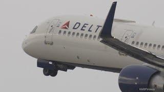 Delta 757 Slow Motion Landing and Takeoff Runway 22 MSP/KMSP - N585NW | DL1179 DL2219