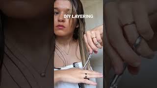 DIY layering my own hair