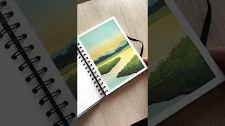 Пейзаж для начинающих  #art #painting #artist #tutorial #рисунок #какнарисовать