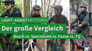 Bosch Performance Line SX vs. Fazua Ride 60 vs. TQ-HPR50 vs. Specialized SL 1.2  |  Der Vergleich!