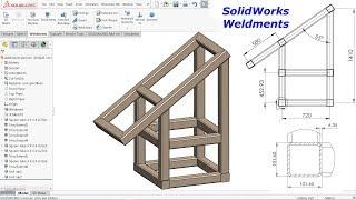 SolidWorks weldments Tutorial for beginners exercise 86