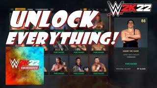 How To Unlock EVERYTHING In WWE 2K22 The FASTEST (GET ALL UNLOCKABLES FAST)