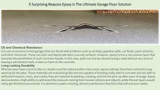 5 Surprising Reasons Epoxy Is The Ultimate Garage Floor Solution