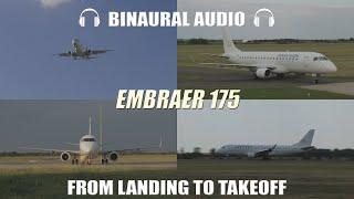 Embraer E175STD - At Pécs-Pogány Airport (Binaural audio)