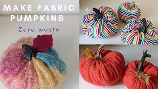 Sustainable crafting: Create a zero waste fabric pumpkin from thrifted materials