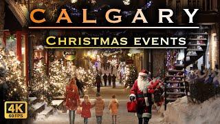 [4K] Experience the Magic of Calgary's Christmas Eve Walking Tour! #calgary #christmas #walkingtour