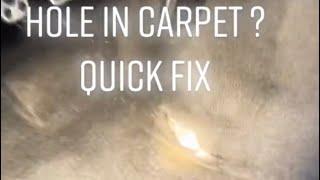 Quick fix for hole in carpet! DIY hack