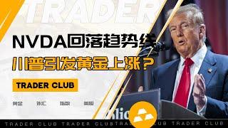 留意黄金看空机会｜特朗普提多项令人震惊声明｜美元与欧元即将平价？｜NVDA回落趋势线？