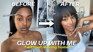 24 HOUR GLOW UP *at home*  nails, waxing, skincare + more!