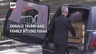 Donald Trump and family attend Ivana Trump funeral