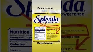 Splenda is Dextrose & Maltodextrin with like 5% Sucralose- yet they demonize sucralose. Google it!