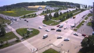 Авария на перекрестке гипермаркета "Лента", Прокопьевск.