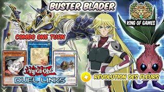 [KOG] BUSTER BLADER w/ DE FLEUR | One Combo With Sherry Skill | Yu-Gi-Oh! Duel Links