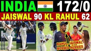 INDIA LEAD BY 218 | JAISWAL 90* KL RAHUL 62 | IND VS AUS 1st TEST DAY 2 | PAK REACTIONS