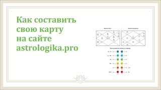 #Урок 2. Как составить свою карту на сайте astrologika.pro