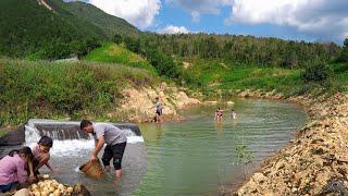 Harvesting Yams to Sell at Market, Visiting Ponds to Catch Fish on the Hill | Family Farm