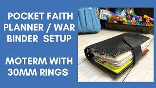 MOTERM POCKET WAR BINDER / FAITH PLANNER SETUP | 30mm Rings