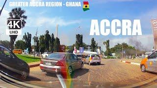 Accra Ministries Drive Tour Government Offices in Ghana 4K