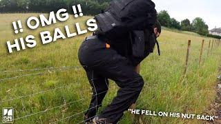 MUST WATCH **NUT SHOT** FALLING ON BARBED WIRE !