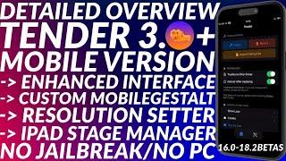 [NEW] Tender: iOS Customization/Tweaks | No Jailbreak | iOS 16.0 - 18.2 Betas | Detailed Overview
